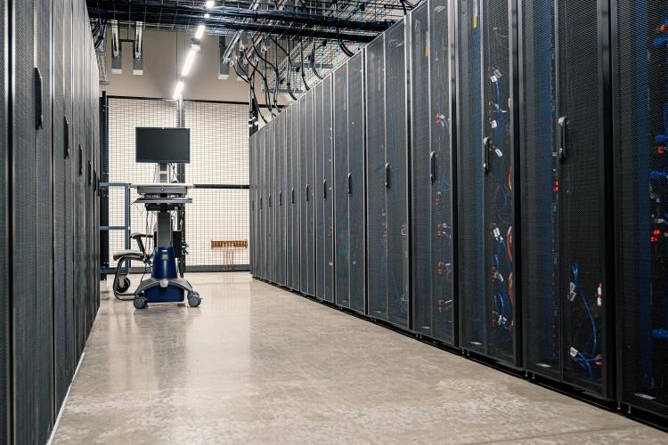 Hallway of a hyperscale data center